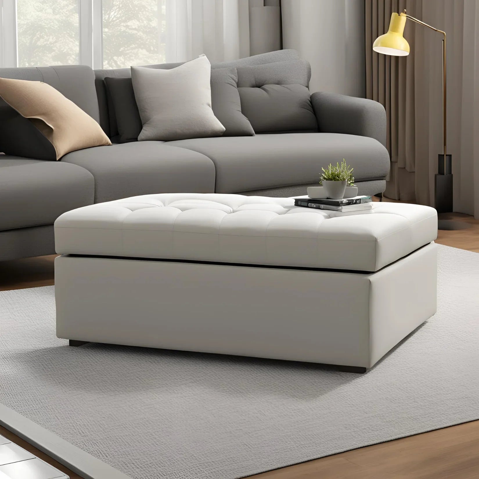 Luxurious Wooden Bench with Upholstery - Ottoman - CRUZ INTERNATIONAL - Furniture Store